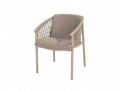 4 Seasons Outdoor Allora Dining-Sessel inkl. Polster, latte