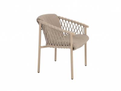 4 Seasons Outdoor Allora Dining-Sessel inkl. Polster, latte