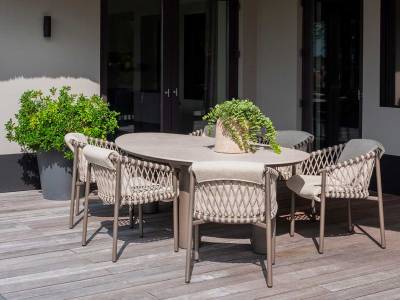 4 Seasons Outdoor Allora Dining-Sessel inkl. Polster, terre