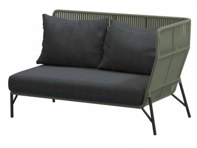 4 Seasons Outdoor Altoro 2-Sitzer Armlehne links, Grün, inkl. 3 Kissen