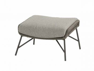 4 Seasons Outdoor Babilonia Fussteil mid grey knotted inkl. Kissen