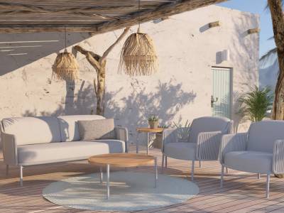 4 Seasons Outdoor Bernini Living-Sessel inkl. 2 Kissen