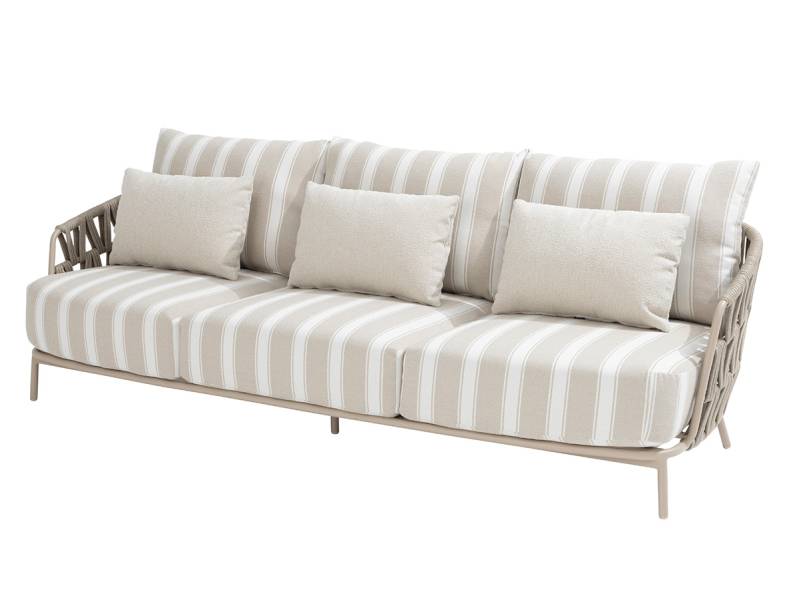 4 Seasons Outdoor Beverly 3-Sitzer Sofa  inkl. 7 Kissen, latte