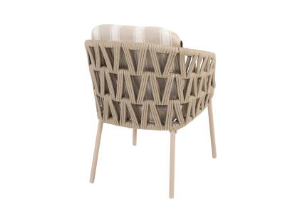 4 Seasons Outdoor Beverly Dining Stuhl inkl. 2 Kissen, latte