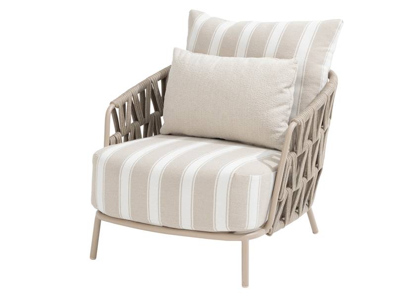 4 Seasons Outdoor Beverly Living Sessel inkl. 3 Kissen, latte