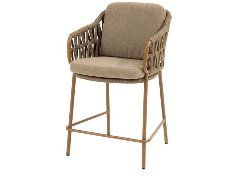 4 Seasons Outdoor Biarritz high Dining Stuhl inkl. 2 Kissen, amber