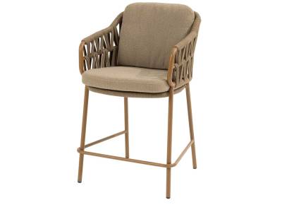 4 Seasons Outdoor Biarritz high Dining Stuhl inkl. 2 Kissen, amber