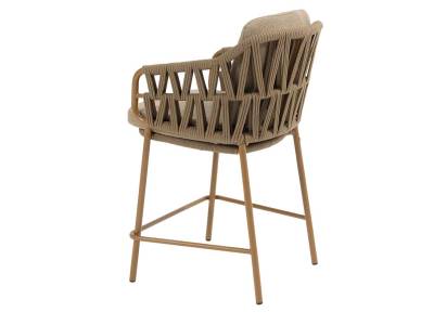 4 Seasons Outdoor Biarritz high Dining Stuhl inkl. 2 Kissen, amber