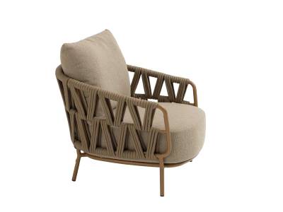 4 Seasons Outdoor Biarritz Living Sessel inkl. 2 Kissen, amber