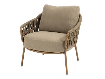 4 Seasons Outdoor Biarritz low Dining Stuhl inkl. 2 Kissen, amber