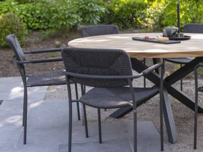 4 Seasons Outdoor Bora Dining Stapelstuhl, anthracite
