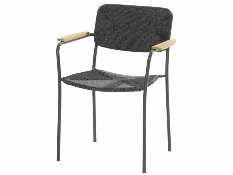 4 Seasons Outdoor Bora Dining Stapelstuhl, anthracite/teak