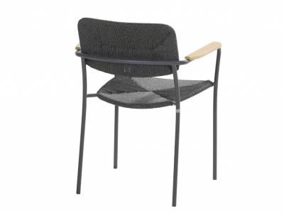 4 Seasons Outdoor Bora Dining Stapelstuhl, anthracite/teak