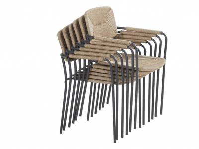 4 Seasons Outdoor Bora Dining Stapelstuhl, natural
