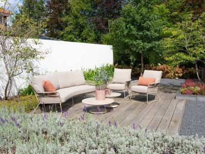 4 Seasons Outdoor Botanic Fußhocker mit Polster