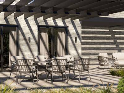 4 Seasons Outdoor Calpi Dining-Stuhl low, anthracite