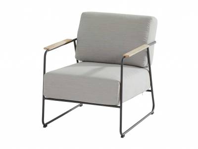4 Seasons Outdoor Coast living Sessel, Arml. Teak Aufsatz, inkl. 2 Kissen
