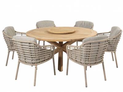 4 Seasons Outdoor Como Dining-Stuhl mit 2 Polstern