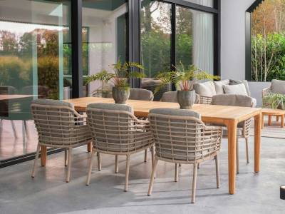 4 Seasons Outdoor Como Dining-Stuhl mit 2 Polstern