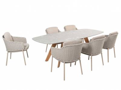 4 Seasons Outdoor Eros Dining Stuhl mit 2 Polstern