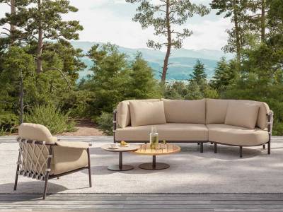 4 Seasons Outdoor Ezra Living-Sessel, terre inkl. Kissenset