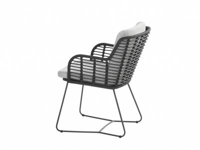 4 Seasons Outdoor Fabrice Dining Stuhl inkl. 2 Kissen, anthracite Gestell anthrazit