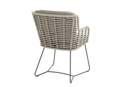 4 Seasons Outdoor Fabrice Dining Stuhl inkl. 2 Kissen Boucle Clay, Gestell Terre