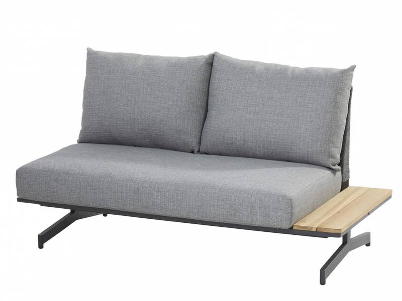 4 Seasons Outdoor Fortuna 2-Sitzer Sofa Teakablage links oder rechts, inkl. 3 Kissen