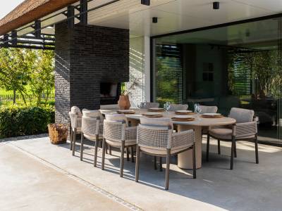 4 Seasons Outdoor Hampton Dining Tisch Mortex oval 300 x 110 cm