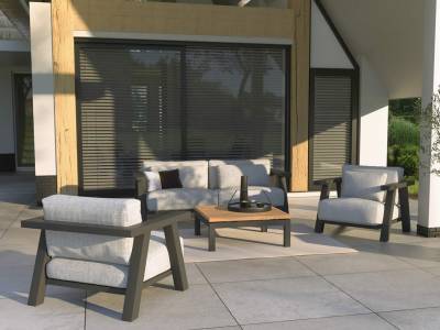 4 Seasons Outdoor Iconic Living-Sofa inkl. 6 Kissen