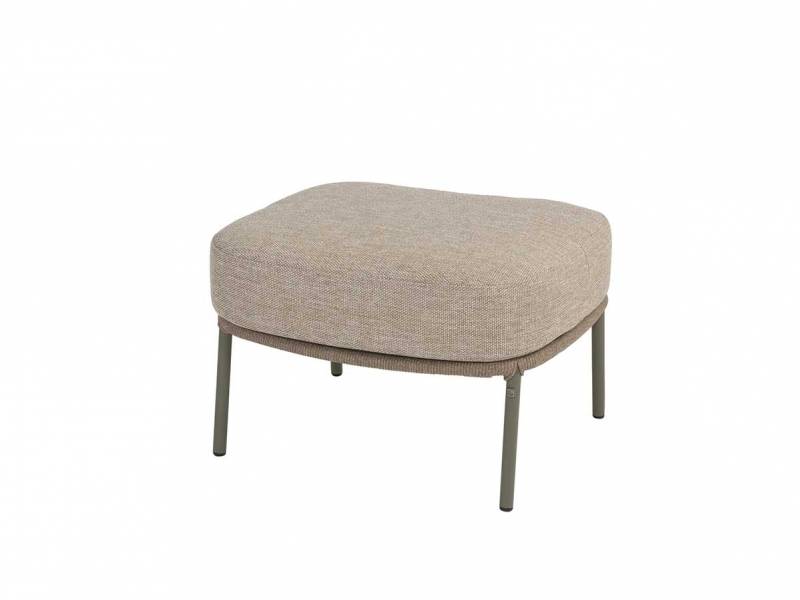 4 Seasons Outdoor Jura Fußhocker olive mit Polstern