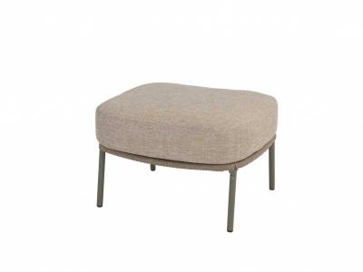 4 Seasons Outdoor Jura Fußhocker olive mit Polstern