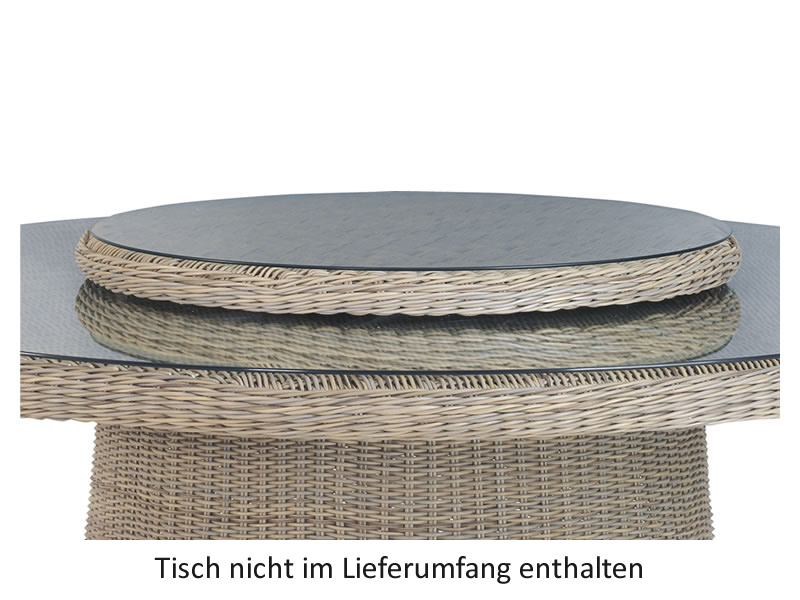 4 Seasons Outdoor Lazy Susan, Drehteller, Ø 90 cm mit Schirmloch