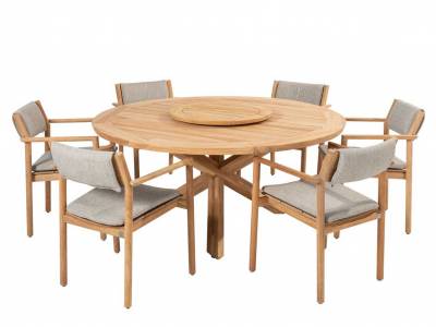 4 Seasons Outdoor Levi Dining-Stuhl mit 2 Polstern
