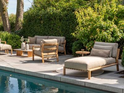 4 Seasons Outdoor Lucas Daybed Teak inkl. 3 Kissen