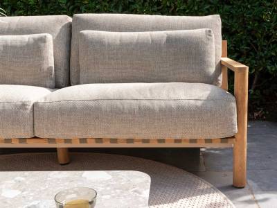 4 Seasons Outdoor Lucas Living 3-Sitzer Bank Teak inkl. 6 Kissen