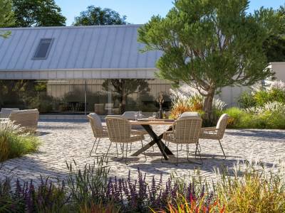 4 Seasons Outdoor Lugano Dining-Stuhl Teak