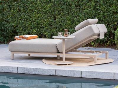 4 Seasons Outdoor Madeira Sunbed, inkl. Polster, latte