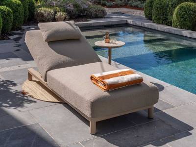 4 Seasons Outdoor Madeira Sunbed, inkl. Polster, latte