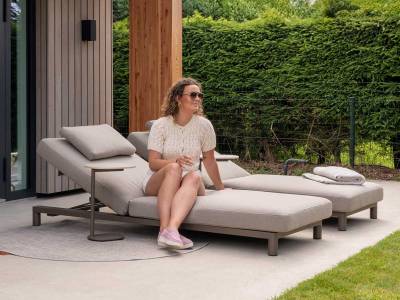 4 Seasons Outdoor Madeira Sunbed, inkl. Polster, terre
