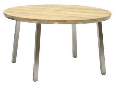 4 Seasons Outdoor Maison Tischplatte aus Teakholz Ø 135 cm mit Beinen