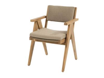 4 Seasons Outdoor Mats Dining Stuhl Teak inkl. 2 Kissen