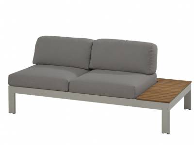 4 Seasons Outdoor Mistral 2 Sitzer Sofa, Ablage links aus Teakholz