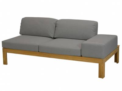 4 Seasons Outdoor Mistral, Teak, 2 Sitzer Sofa, Armlehne links