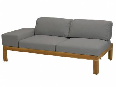 4 Seasons Outdoor Mistral, Teak, 2 Sitzer Sofa, Armlehne rechts