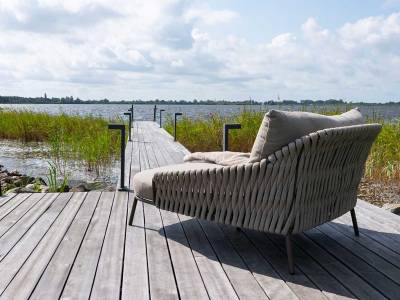 4 Seasons Outdoor Montera Daybed, terre inkl. 3 Kissen