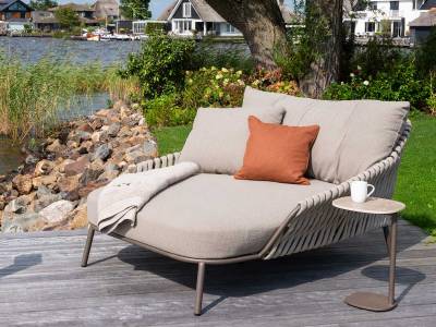 4 Seasons Outdoor Montera Daybed, terre inkl. 3 Kissen