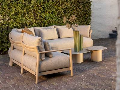 4 Seasons Outdoor Mykonos XL Eckmodul inkl. 4 Kissen, links