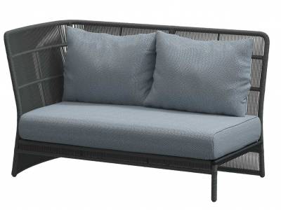 4 Seasons Outdoor Oriënt 2-Sitzer Platinum rechts, inkl. 3 Kissen
