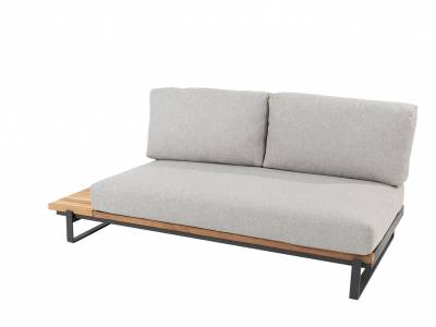 4 Seasons Outdoor Osaka 2-Sitzer-Sofa mit 3 Kissen teak, rechts
